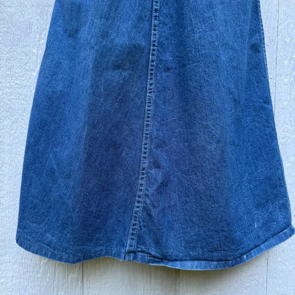 Vintage OshKosh B'Gosh Denim Blue Overall Dress Size 5 Vestbak USA Made
